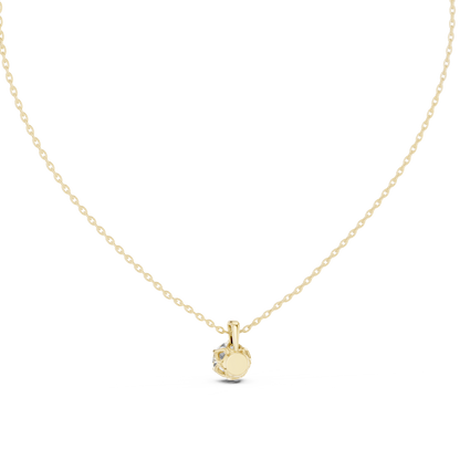 labgrown 1.00 Ct Diamond Round Shape Diamond Pendant For Her In 18K Solid Gold - HIGHCARAT DIAMONDS
