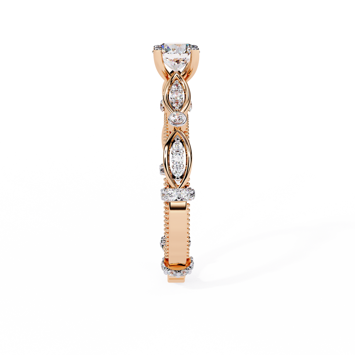 Solitaire Round Cut Diamond Cluster Minimalist Stunning Dainty Sparkling Bridal Set Ring for Women's - HIGHCARAT DIAMONDS
