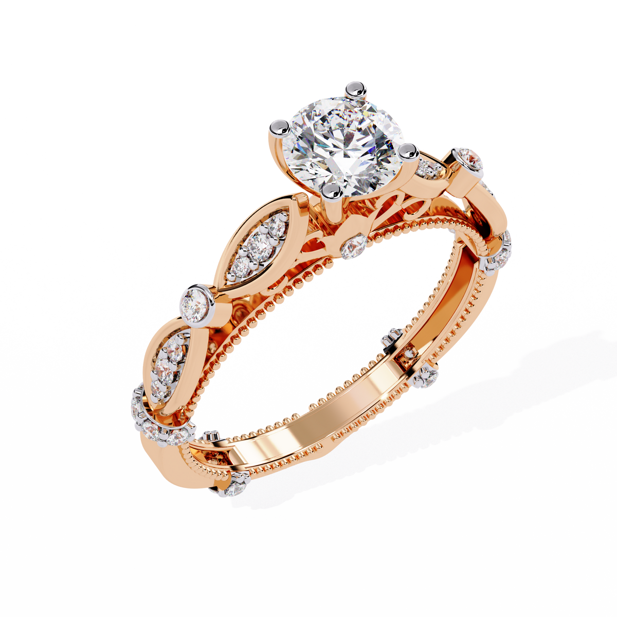Solitaire Round Cut Diamond Cluster Minimalist Stunning Dainty Sparkling Bridal Set Ring for Women's - HIGHCARAT DIAMONDS