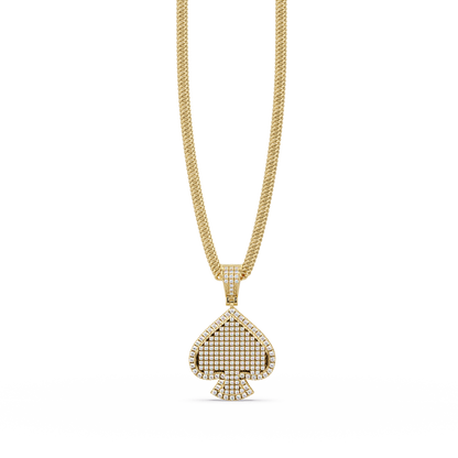 Spade Shape Pave Lab Grown Diamond Pendant - HIGHCARAT DIAMONDS