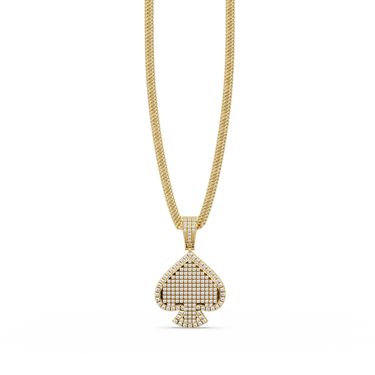 Spade Shape Pave Lab Grown Diamond Pendant - HIGHCARAT DIAMONDS