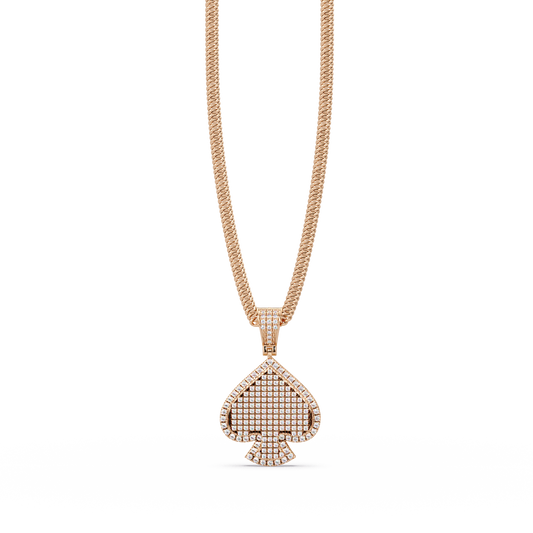Spade Shape Pave Lab Grown Diamond Pendant - HIGHCARAT DIAMONDS