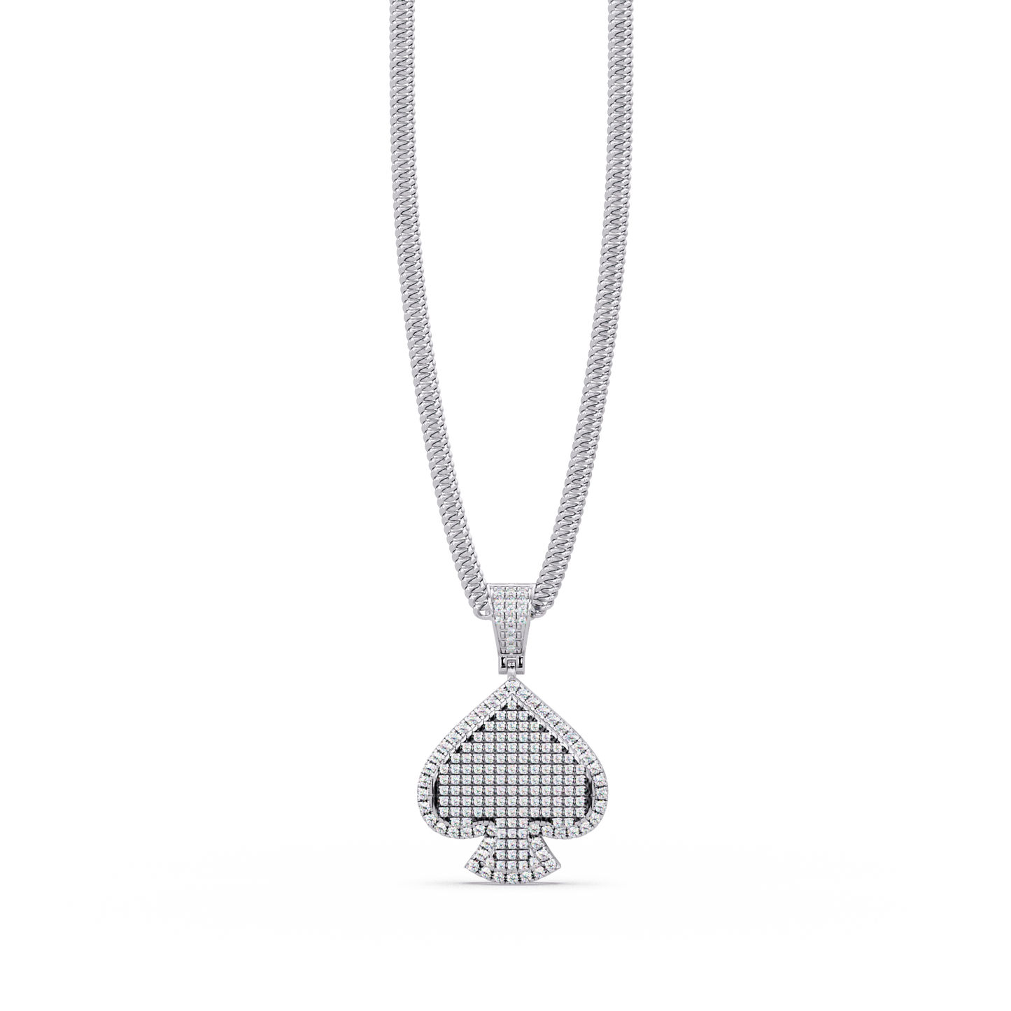 Spade Shape Pave Lab Grown Diamond Pendant - HIGHCARAT DIAMONDS
