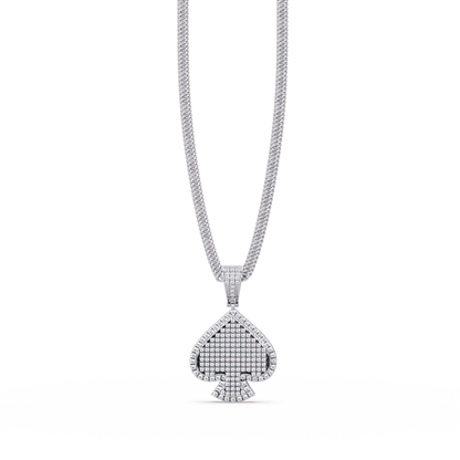 Spade Shape Pave Lab Grown Diamond Pendant - HIGHCARAT DIAMONDS