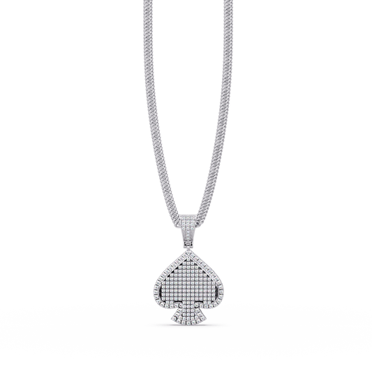 Spade Shape Pave Lab Grown Diamond Pendant - HIGHCARAT DIAMONDS