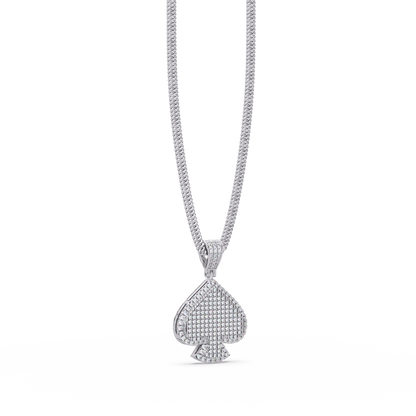 Spade Shape Pave Lab Grown Diamond Pendant - HIGHCARAT DIAMONDS