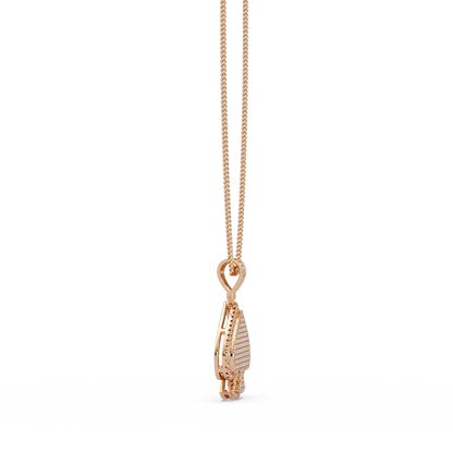 Spade Shape Pave Lab Grown Diamond Pendant - HIGHCARAT DIAMONDS