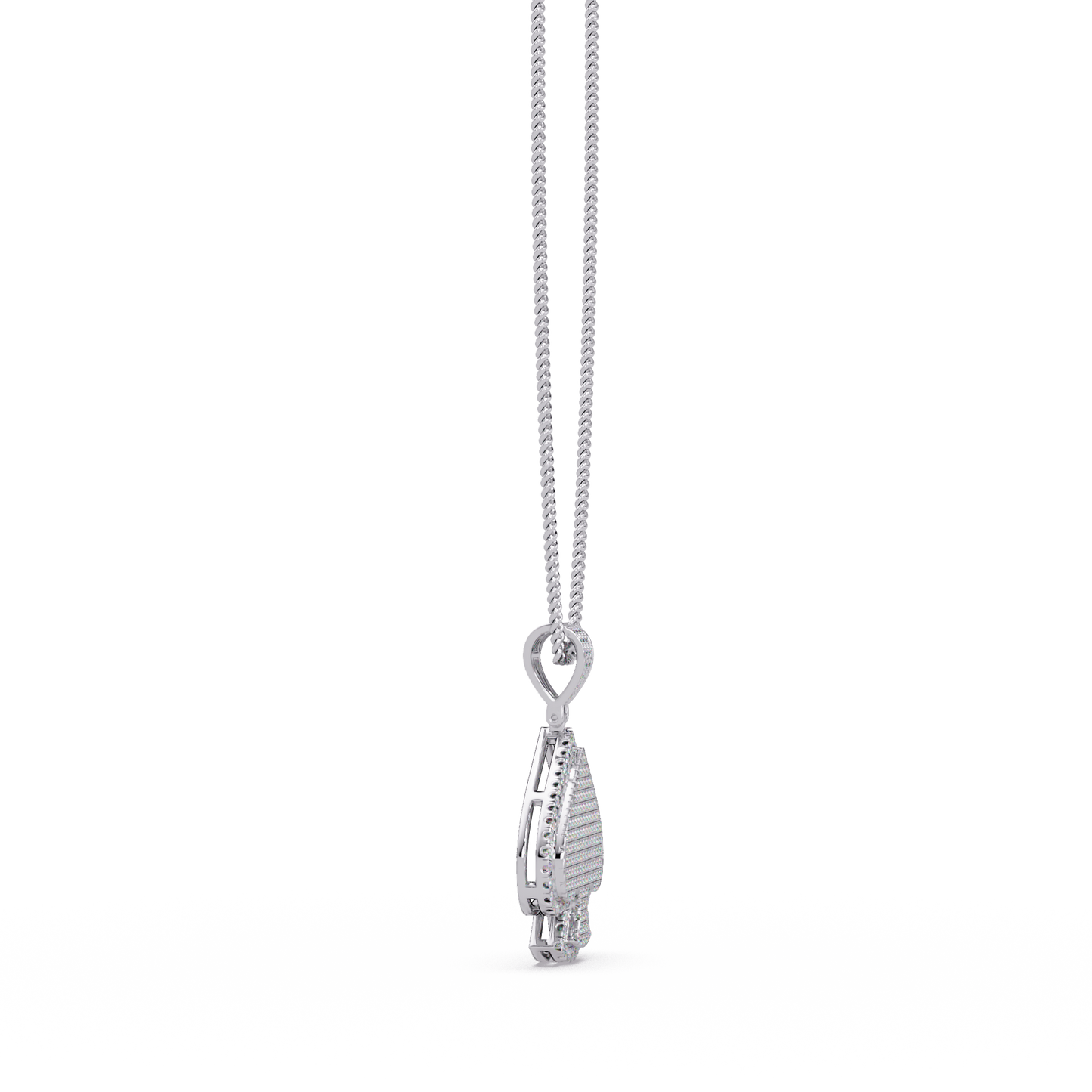 Spade Shape Pave Lab Grown Diamond Pendant - HIGHCARAT DIAMONDS