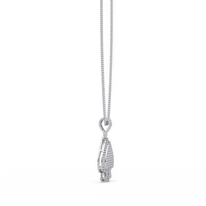 Spade Shape Pave Lab Grown Diamond Pendant - HIGHCARAT DIAMONDS
