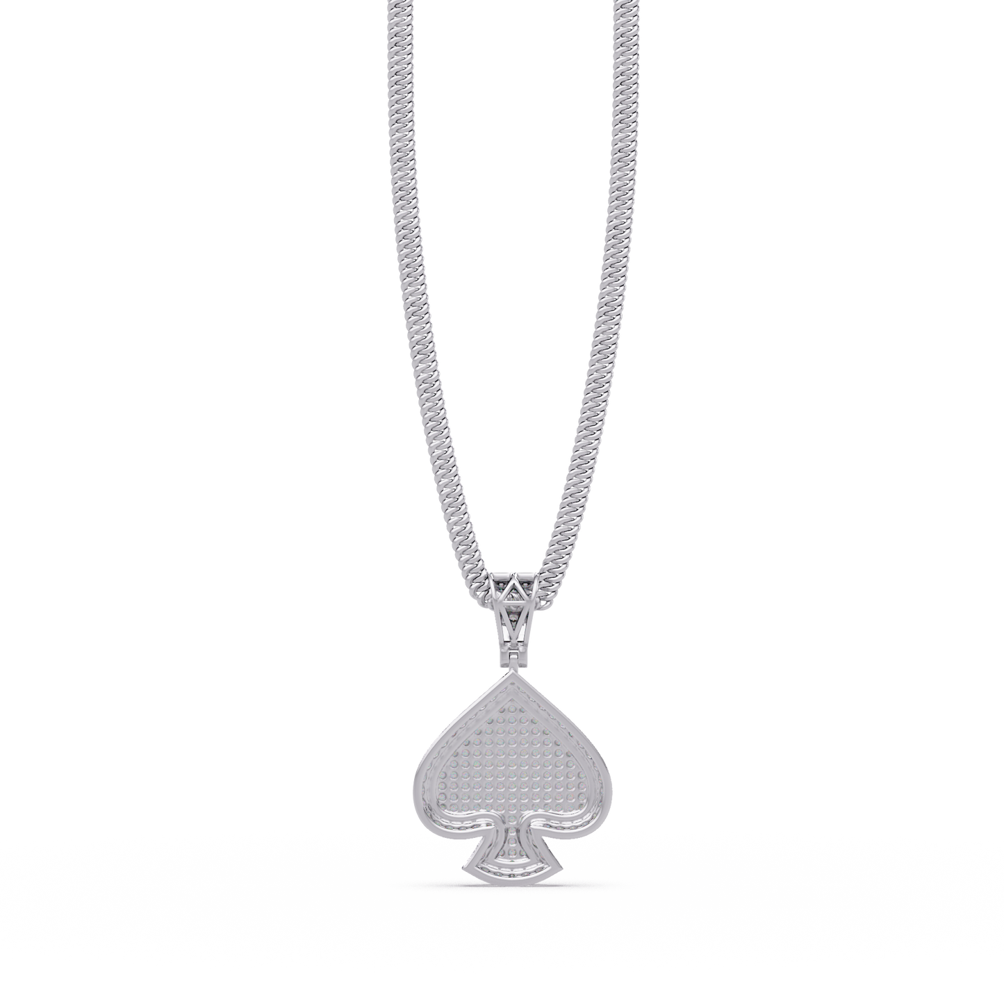Spade Shape Pave Lab Grown Diamond Pendant - HIGHCARAT DIAMONDS