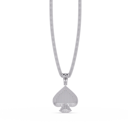 Spade Shape Pave Lab Grown Diamond Pendant - HIGHCARAT DIAMONDS