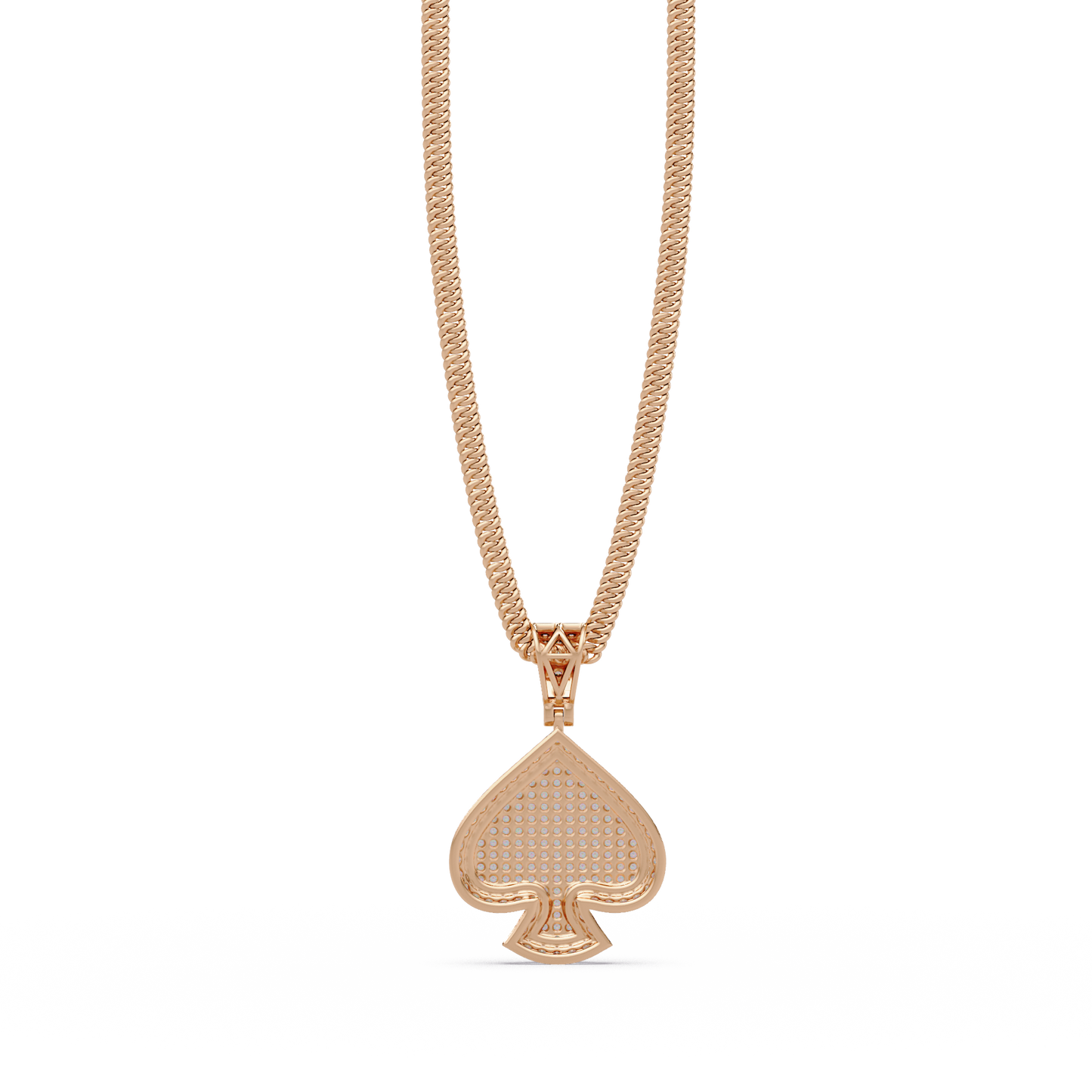 Spade Shape Pave Lab Grown Diamond Pendant - HIGHCARAT DIAMONDS
