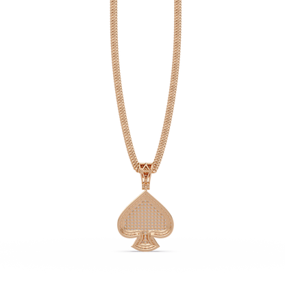Spade Shape Pave Lab Grown Diamond Pendant - HIGHCARAT DIAMONDS