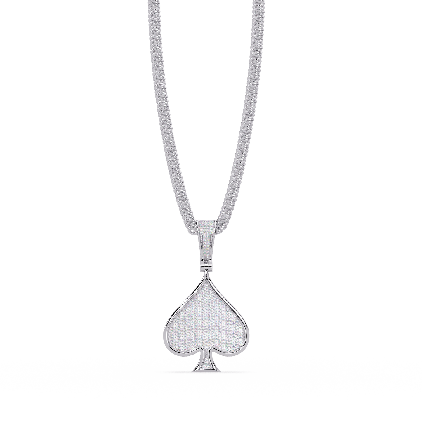 Spade Shape Pave Lab Grown Diamond Pendant - HIGHCARAT DIAMONDS