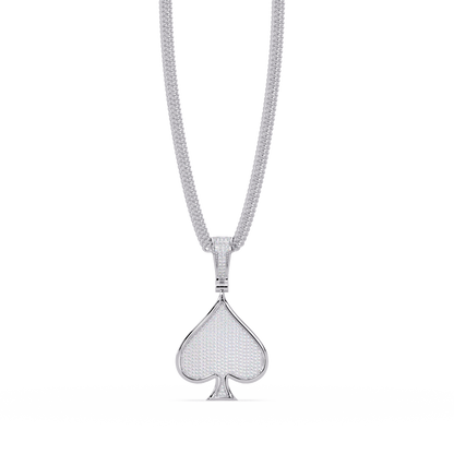 Spade Shape Pave Lab Grown Diamond Pendant - HIGHCARAT DIAMONDS