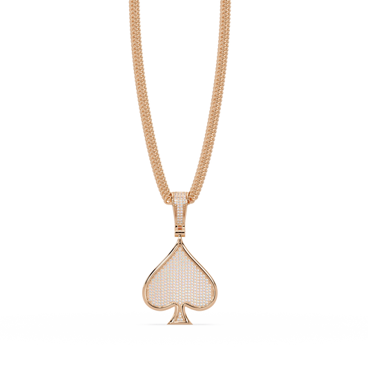 Spade Shape Pave Lab Grown Diamond Pendant - HIGHCARAT DIAMONDS