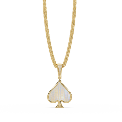 Spade Shape Pave Lab Grown Diamond Pendant - HIGHCARAT DIAMONDS