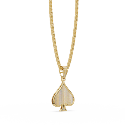 Spade Shape Pave Lab Grown Diamond Pendant - HIGHCARAT DIAMONDS
