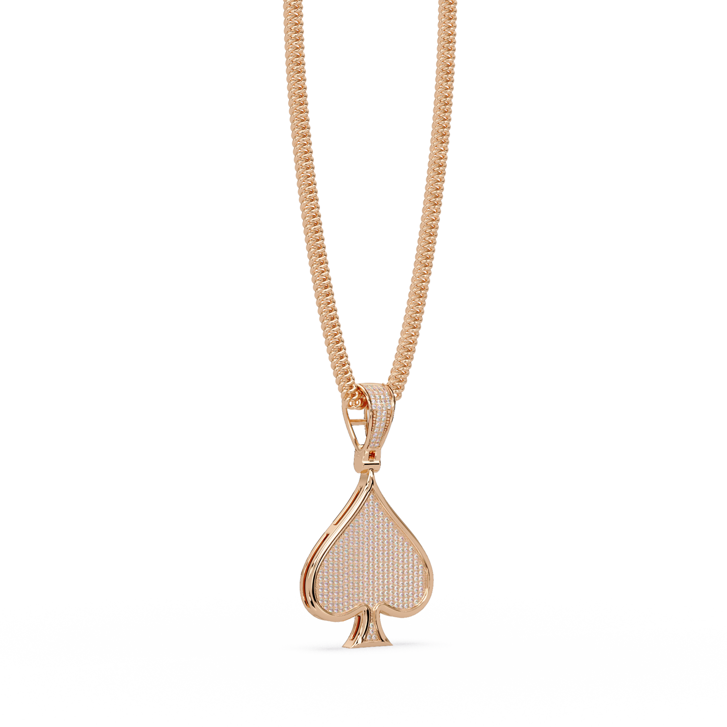 Spade Shape Pave Lab Grown Diamond Pendant - HIGHCARAT DIAMONDS