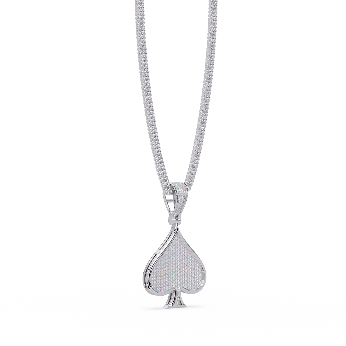 Spade Shape Pave Lab Grown Diamond Pendant - HIGHCARAT DIAMONDS