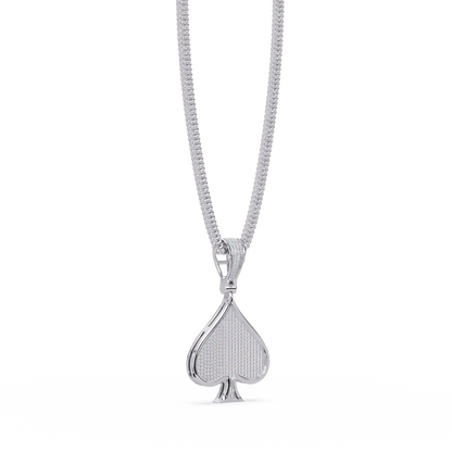 Spade Shape Pave Lab Grown Diamond Pendant - HIGHCARAT DIAMONDS
