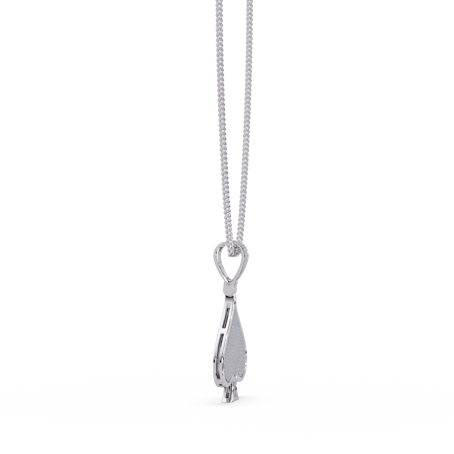 Spade Shape Pave Lab Grown Diamond Pendant - HIGHCARAT DIAMONDS
