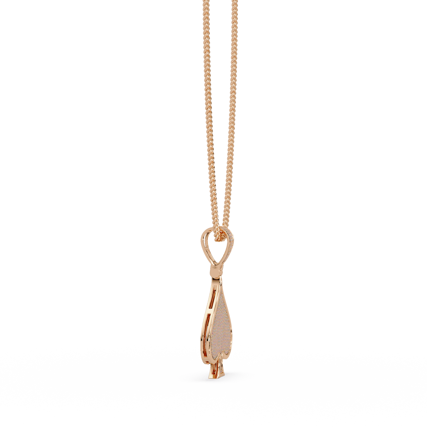 Spade Shape Pave Lab Grown Diamond Pendant - HIGHCARAT DIAMONDS