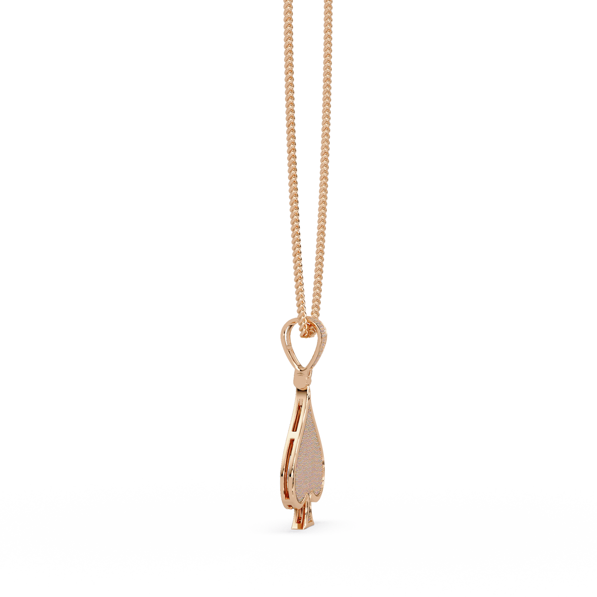 Spade Shape Pave Lab Grown Diamond Pendant - HIGHCARAT DIAMONDS