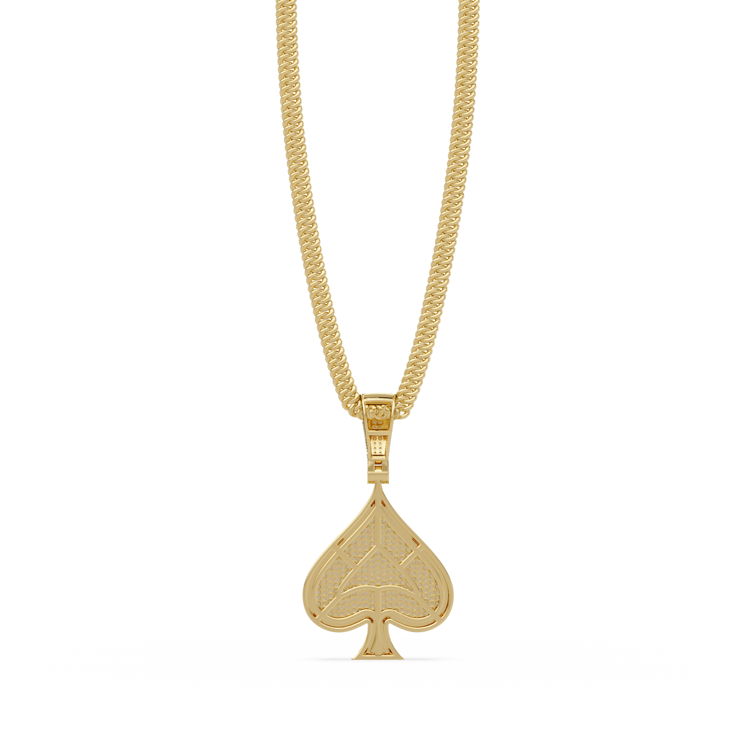 Spade Shape Pave Lab Grown Diamond Pendant - HIGHCARAT DIAMONDS