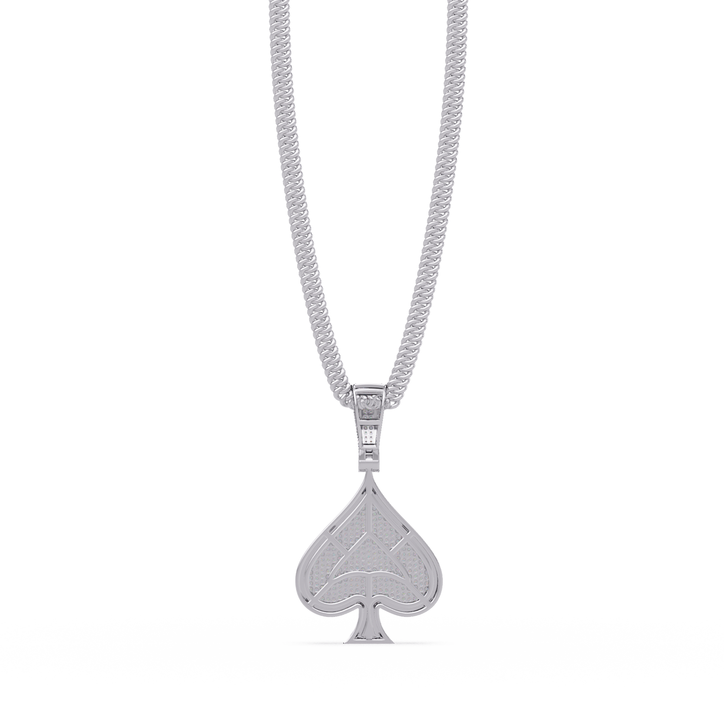 Spade Shape Pave Lab Grown Diamond Pendant - HIGHCARAT DIAMONDS