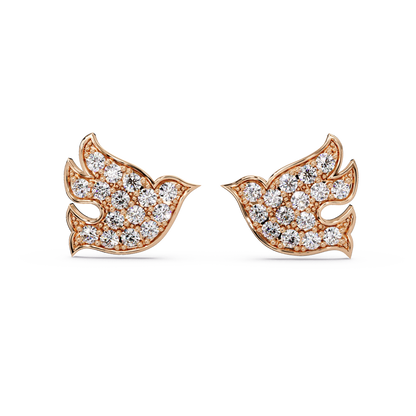 Sparrow Shape Lab Grown Diamond Stud Earrings - HIGHCARAT DIAMONDS