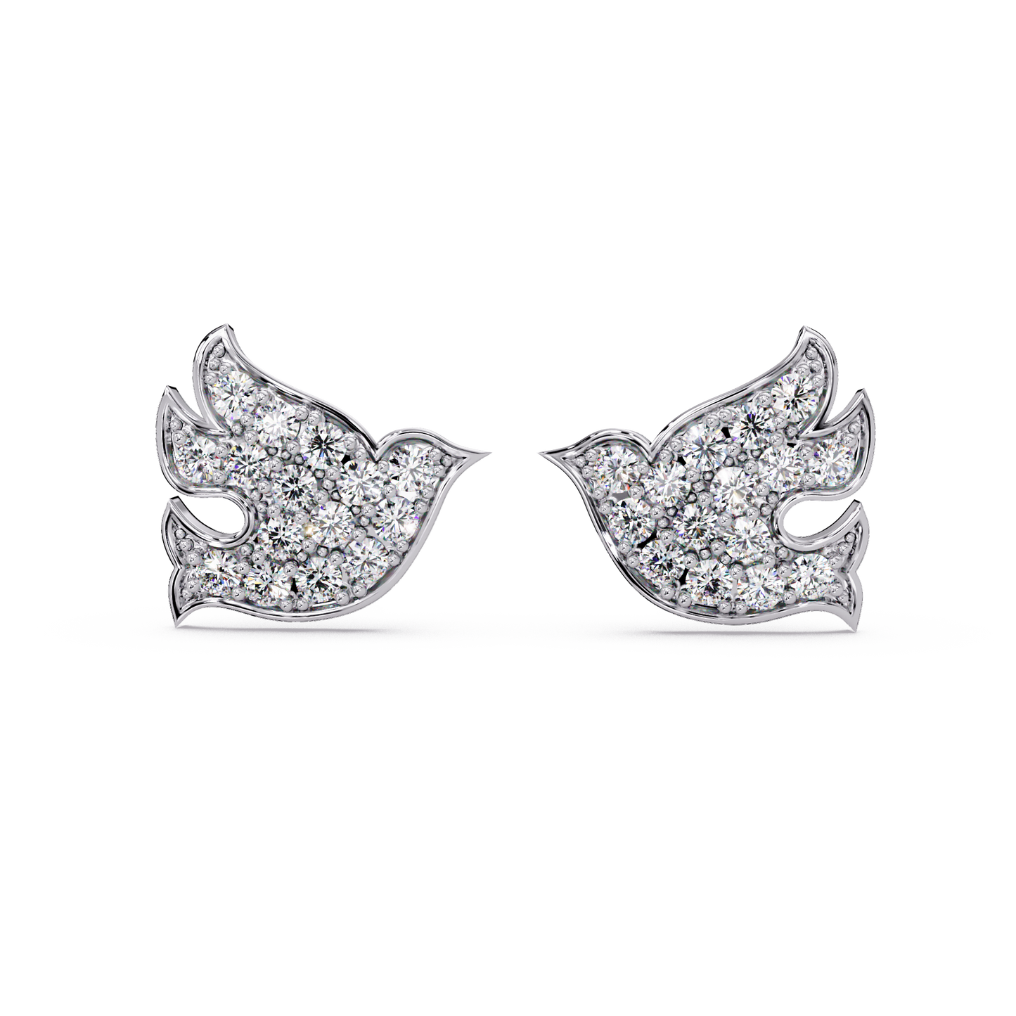 Sparrow Shape Lab Grown Diamond Stud Earrings - HIGHCARAT DIAMONDS