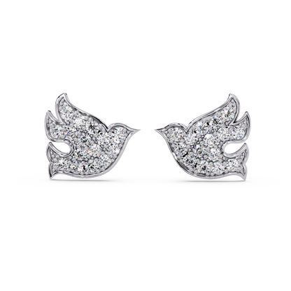Sparrow Shape Lab Grown Diamond Stud Earrings - HIGHCARAT DIAMONDS
