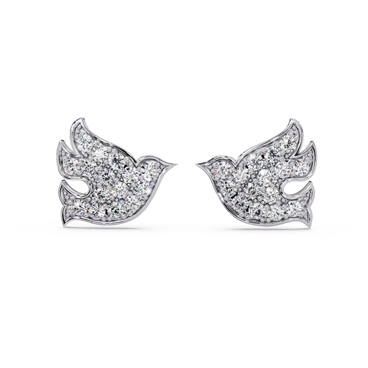 Sparrow Shape Lab Grown Diamond Stud Earrings - HIGHCARAT DIAMONDS