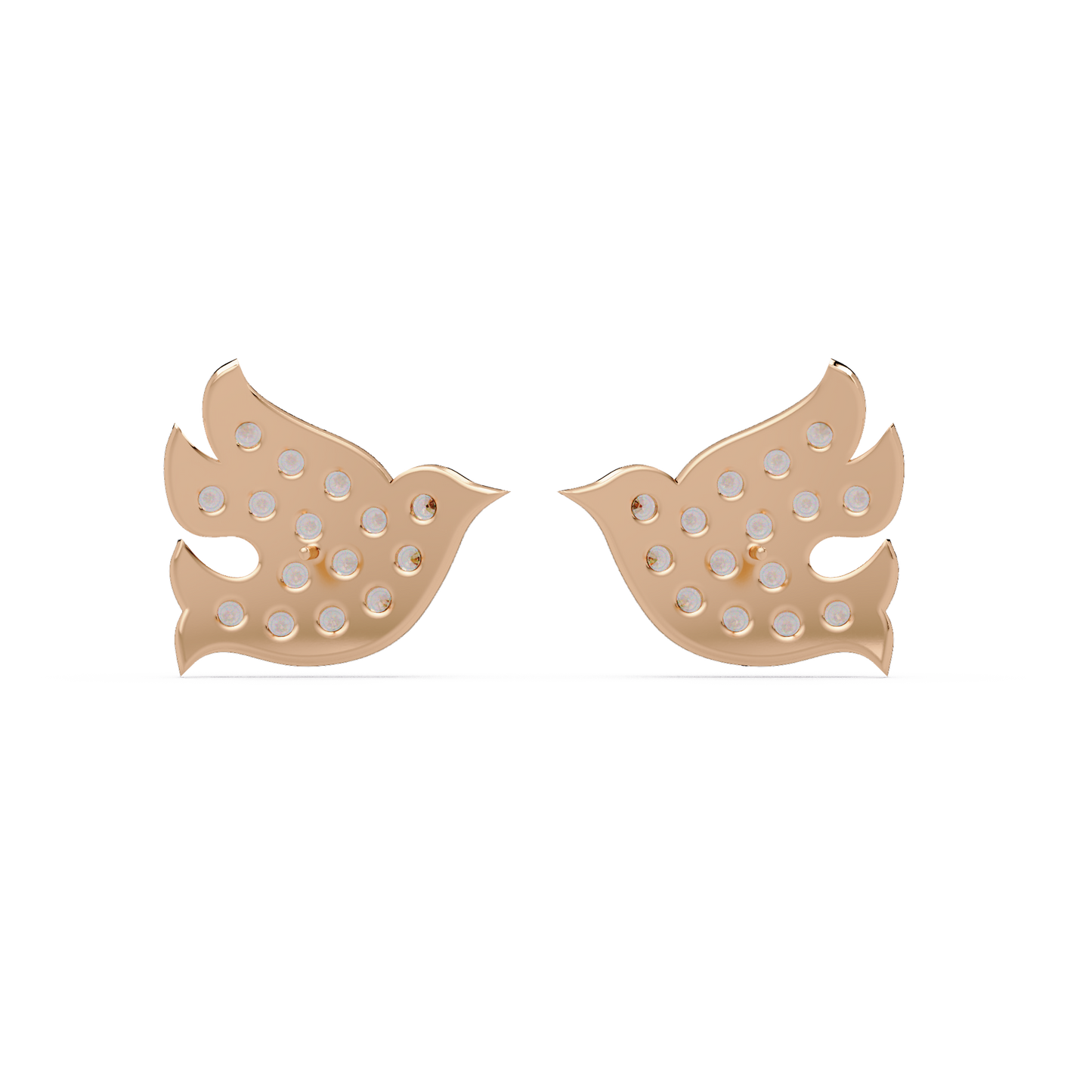 Sparrow Shape Lab Grown Diamond Stud Earrings - HIGHCARAT DIAMONDS