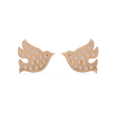 Sparrow Shape Lab Grown Diamond Stud Earrings - HIGHCARAT DIAMONDS