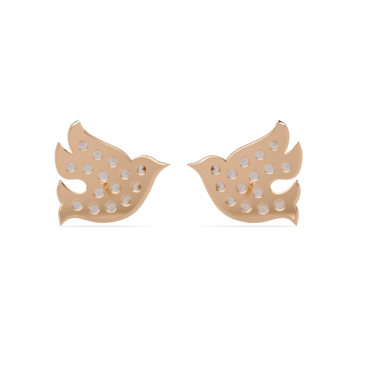 Sparrow Shape Lab Grown Diamond Stud Earrings - HIGHCARAT DIAMONDS