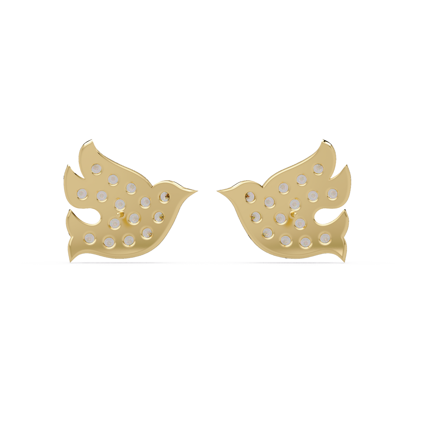 Sparrow Shape Lab Grown Diamond Stud Earrings - HIGHCARAT DIAMONDS