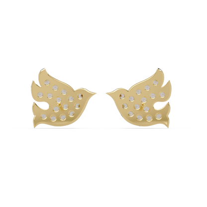 Sparrow Shape Lab Grown Diamond Stud Earrings - HIGHCARAT DIAMONDS