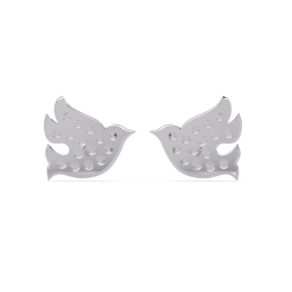 Sparrow Shape Lab Grown Diamond Stud Earrings - HIGHCARAT DIAMONDS