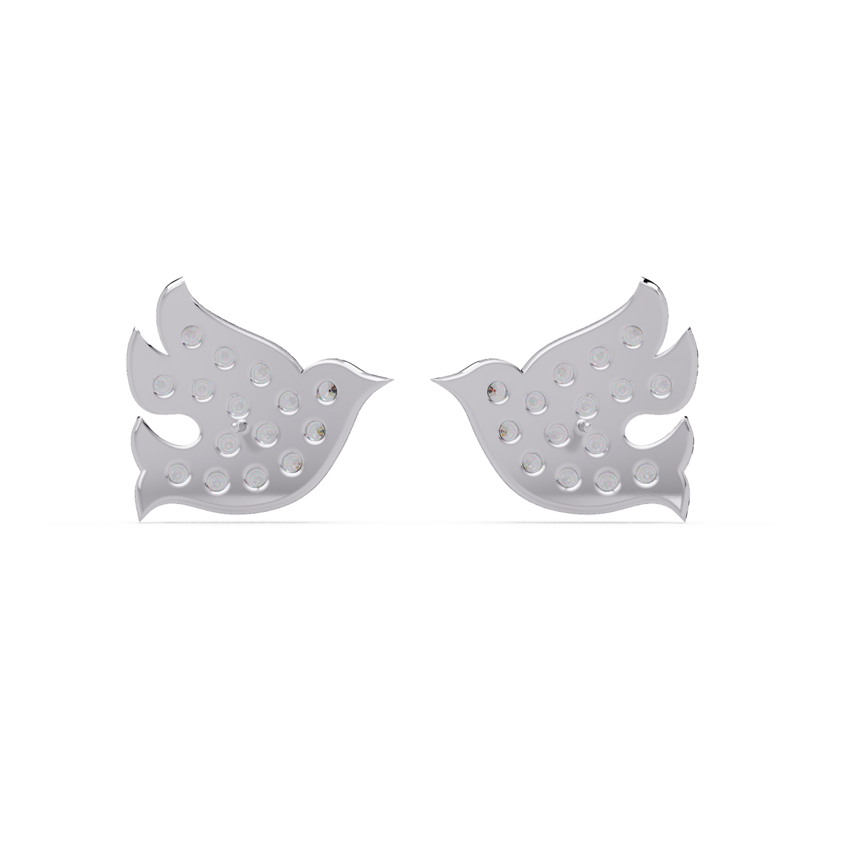 Sparrow Shape Lab Grown Diamond Stud Earrings - HIGHCARAT DIAMONDS