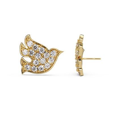 Sparrow Shape Lab Grown Diamond Stud Earrings - HIGHCARAT DIAMONDS