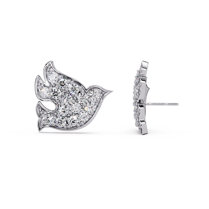 Sparrow Shape Lab Grown Diamond Stud Earrings - HIGHCARAT DIAMONDS