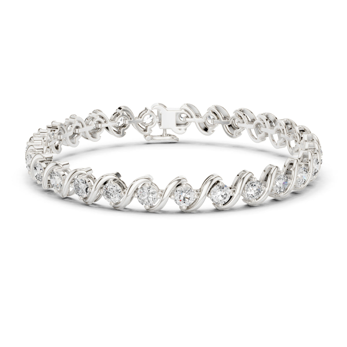 5.40CT Round Cut Lab Grown & Natural Diamond Elegant Cluster Vintage Stunning Dainty Tennis Dainty Bracelet Gift For Her - HIGHCARAT DIAMONDS
