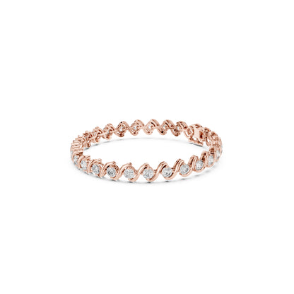 5.40CT Round Cut Lab Grown & Natural Diamond Elegant Cluster Vintage Stunning Dainty Tennis Dainty Bracelet Gift For Her - HIGHCARAT DIAMONDS