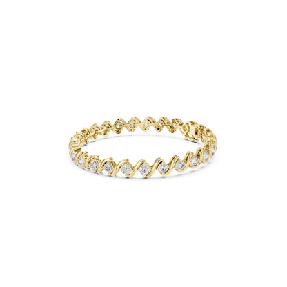 5.40CT Round Cut Lab Grown & Natural Diamond Elegant Cluster Vintage Stunning Dainty Tennis Dainty Bracelet Gift For Her - HIGHCARAT DIAMONDS