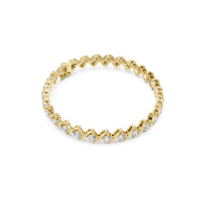 5.40CT Round Cut Lab Grown & Natural Diamond Elegant Cluster Vintage Stunning Dainty Tennis Dainty Bracelet Gift For Her - HIGHCARAT DIAMONDS