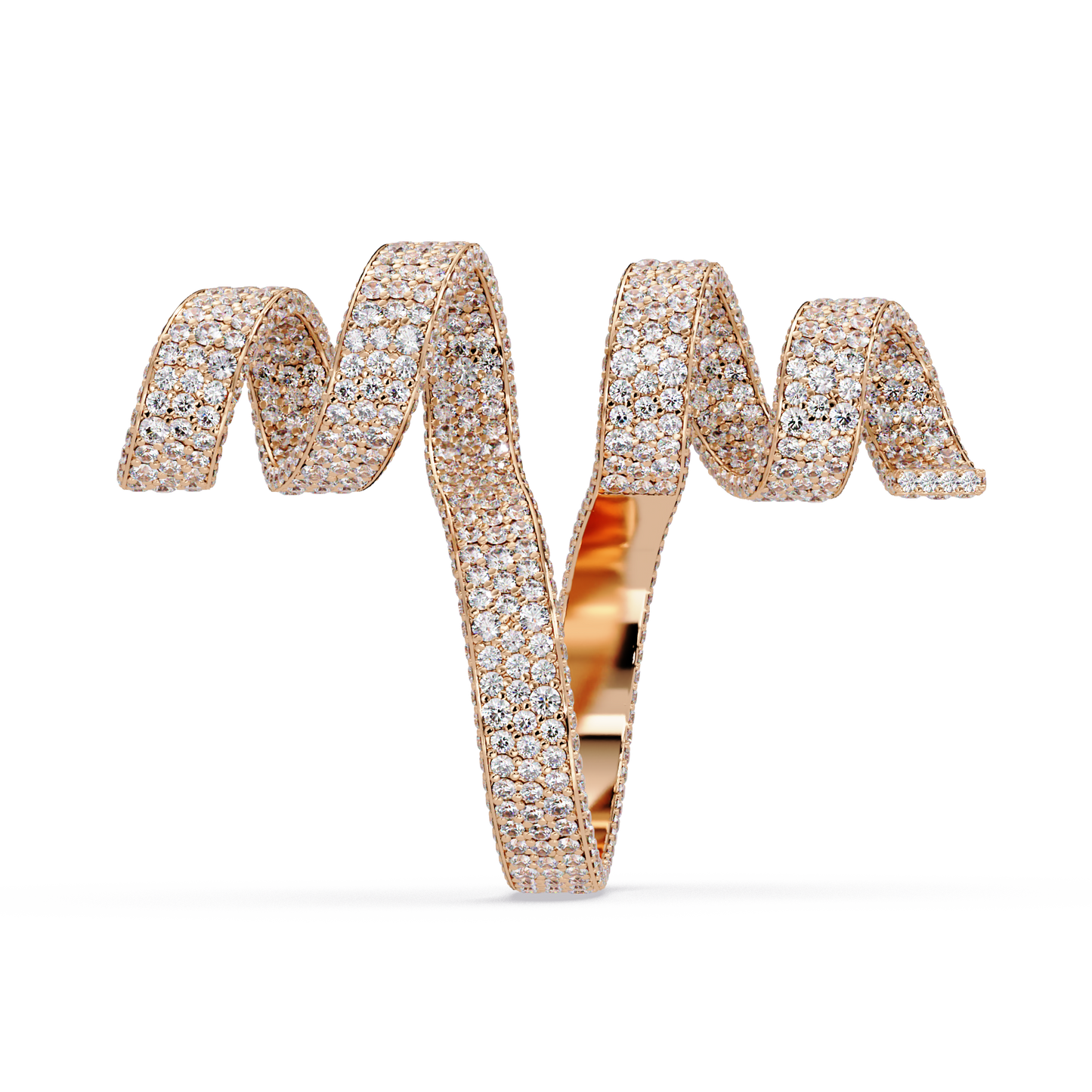 Spiral Wrap Lab Grown Diamond Statement Ring - HIGHCARAT DIAMONDS