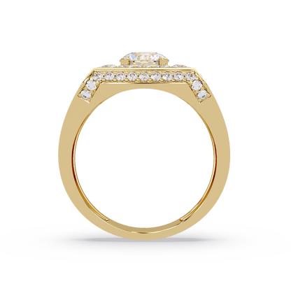 Square Halo Lab grown Diamond Luxury Ring - HIGHCARAT DIAMONDS