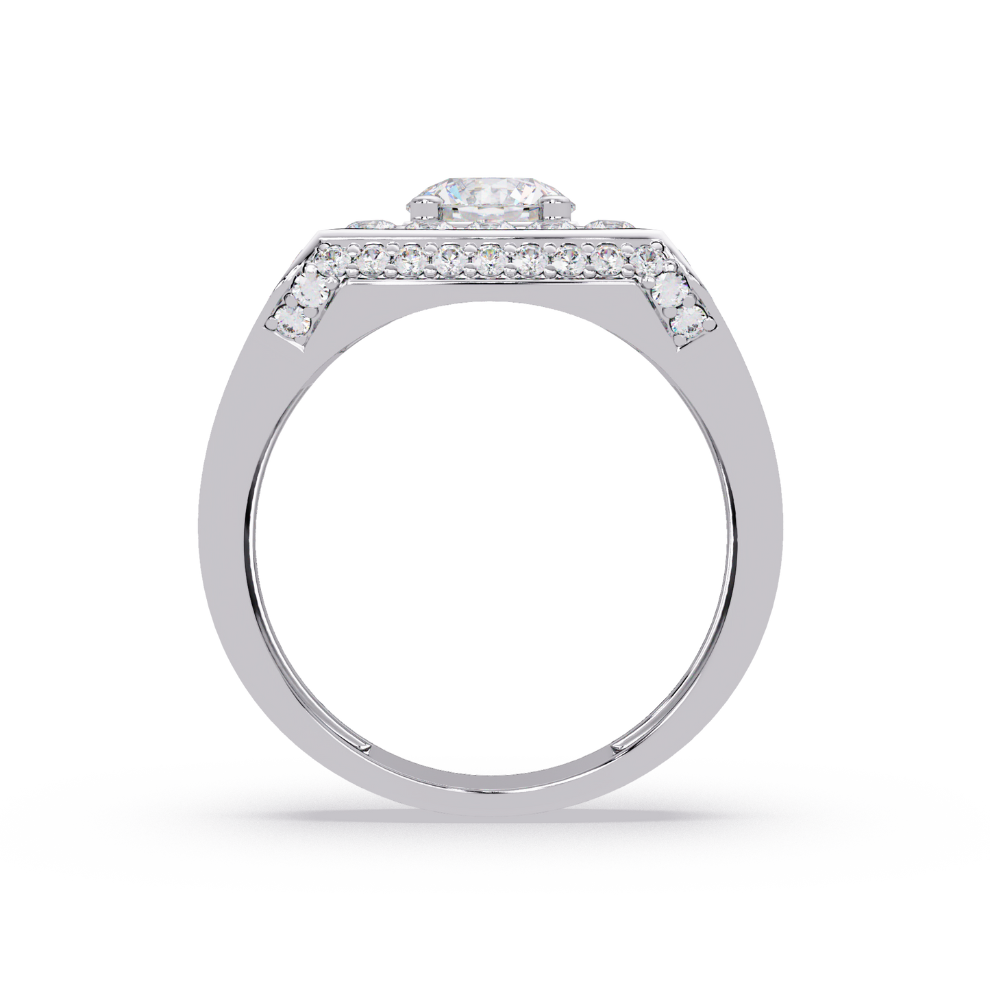 Square Halo Lab grown Diamond Luxury Ring - HIGHCARAT DIAMONDS